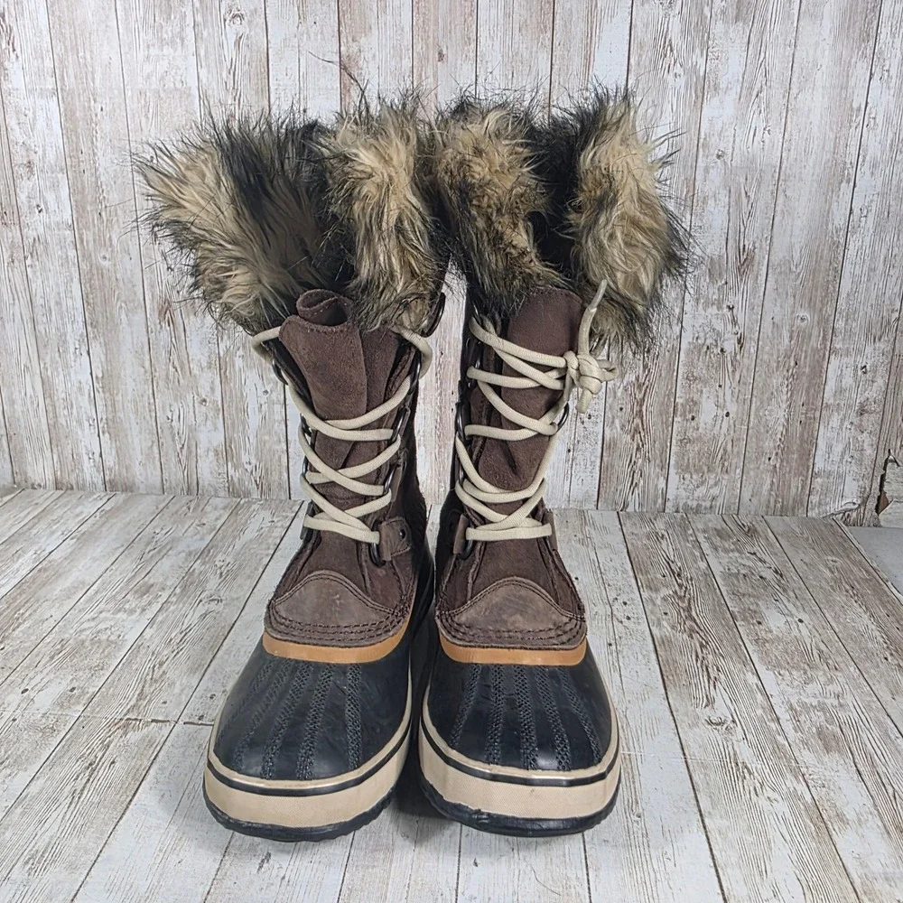 Sorel Women's Tofino II Faux Fur‎ Waterproof Winter Snow Boots Brown Size 7
